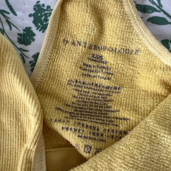 Anthropologie Sasha Seamless V-Neck Bra - size XS/S color yellow - Picture 5 of 5